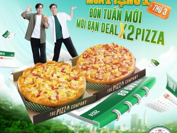 Pizza- mua 1 tặng 1 thứ 3 và thứ 4 hàng tuần