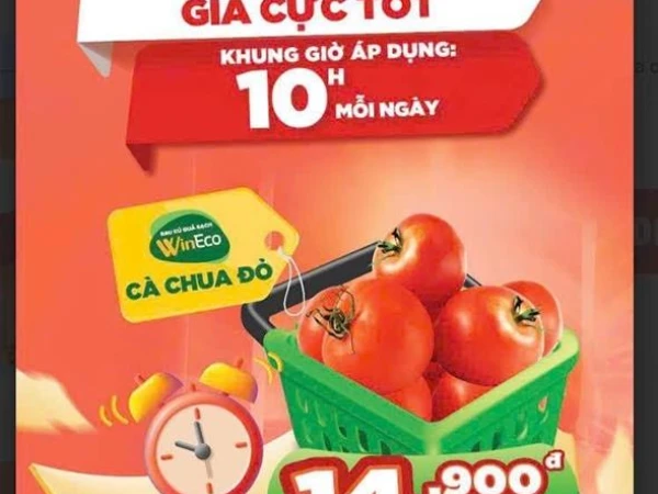 Winmart- giờ vàng giá sốc cà chua đỏ