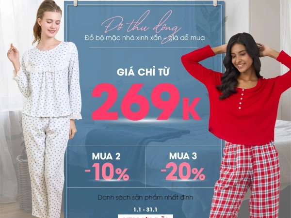 VINCY - ĐỒ BỘ MẶC NHÀ XINH XẮN GIÁ DỄ MUA