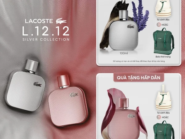 RA MẮT LACOSTE L.12.12 SILVER DUO: BỘ ĐÔI NƯỚC HOA NĂNG ĐỘNG, CÁ TÍNH CHO CẶP ĐÔI THÍCH VẬN ĐỘNG