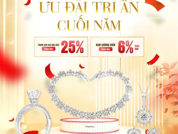 Thế giới kim cương- Giảm giá lên đến 25% trang sức giá đặc biệt