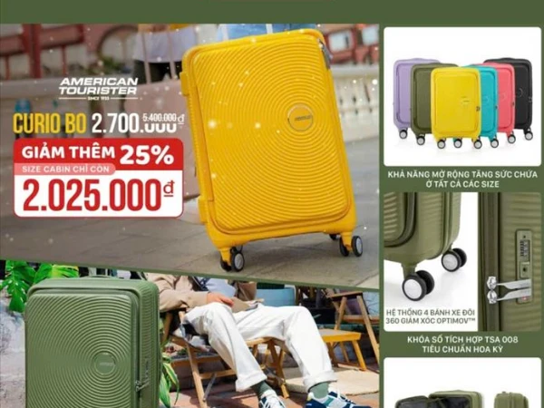 Samsonite: Sở hữu vali Curio giá tốt nhất năm- Ưu đãi 50%