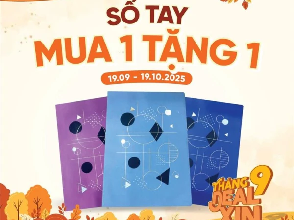 THÁNG 9 DEAL XỊN: SỔ TAY CAO CẤP MUA 1 TẶNG 1