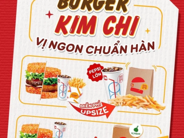 Lotteria: Burger Kim Chi - vị ngon chuẩn Hàn với cực nhiểu ưu đãi khủng