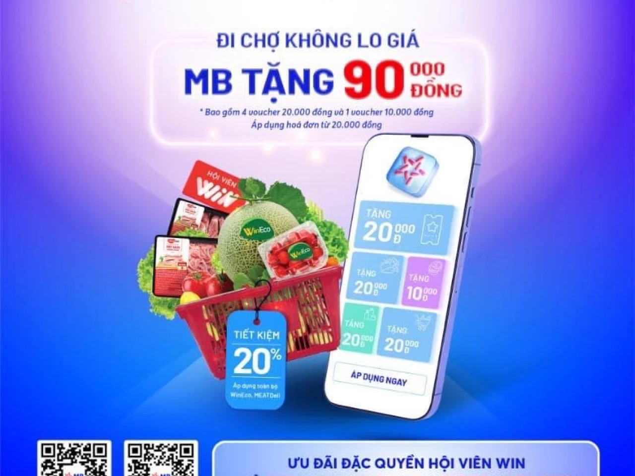 MB tặng bạn 90K tại hệ thống siêu thị WinMart trên toàn quốc