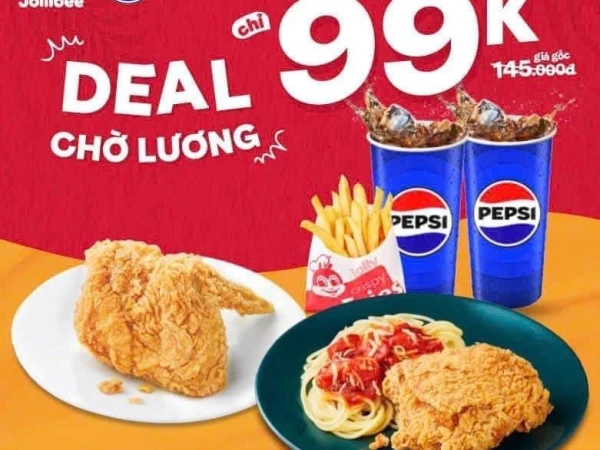 Jollibee deal chờ lương đã quay lại với combo chỉ 99k