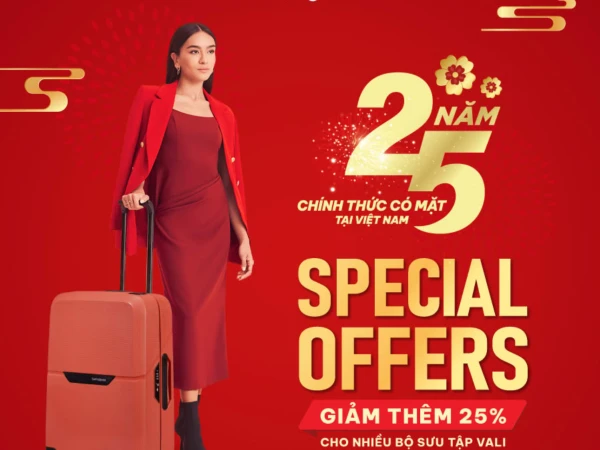 Samsonite- Happy Tết 2025 giảm 25% cho BST Vali