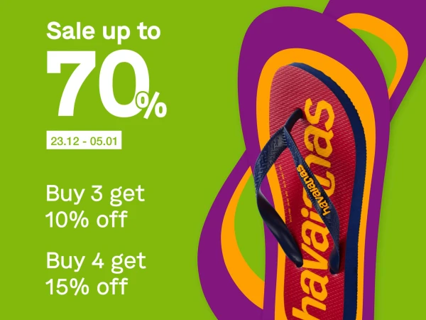 ĐẠI TIỆC SALE HAVAIANAS VINCOM XUÂN KHÁNH UP TO 70% ĐANG NÓNG HƠN BAO GIỜ HẾT