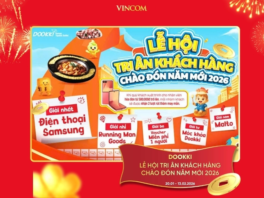 DOOKKI LỄ HỘI TRI ÂN KHÁCH HÀNG LỚN NHẤT NĂM 2026