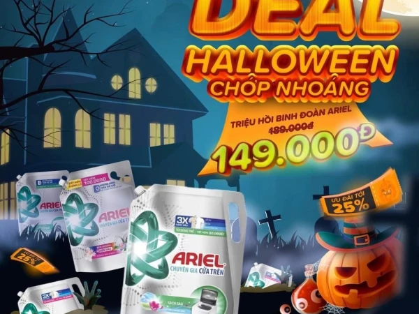 Winmart: Deal Halloween chớp nhoáng triệu hồi binh đoàn Ariel chỉ với 149k
