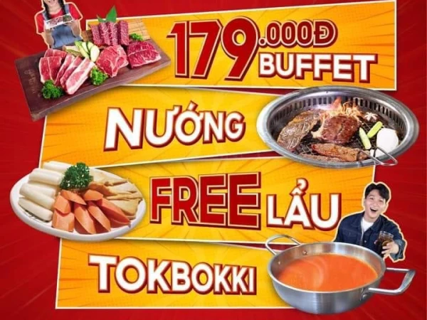 DOUBLE DEAL: 179K NƯỚNG + FREE LẨU - KING BBQ NGAY CHỜ CHI!!