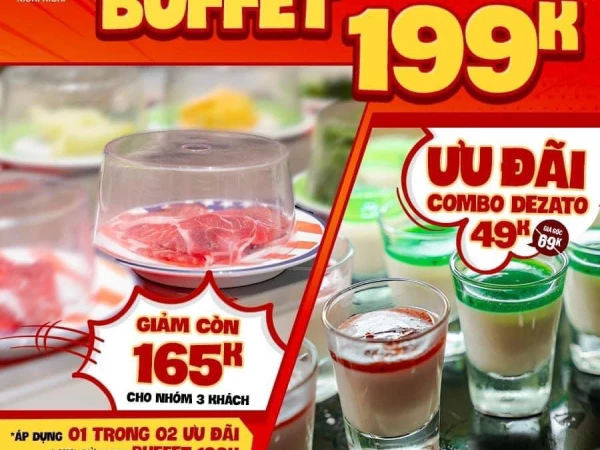 BUFFET CHỈ 165K/NGƯỜI TẠI KICHI-KICHI XUÂN KHÁNH CẦN THƠ