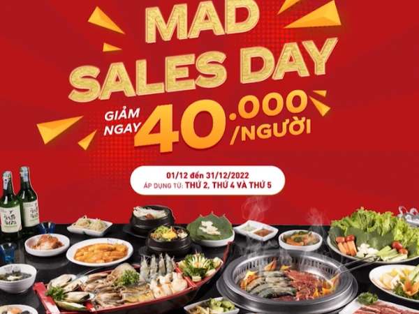 MAD SALES DAY - KING BBQ BUFFET GIẢM NGAY 40.000