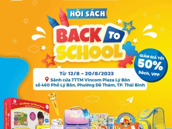HỘI SÁCH BACK TO SCHOOL tại TTTM Vincom Plaza Lý Bôn Thái Bình