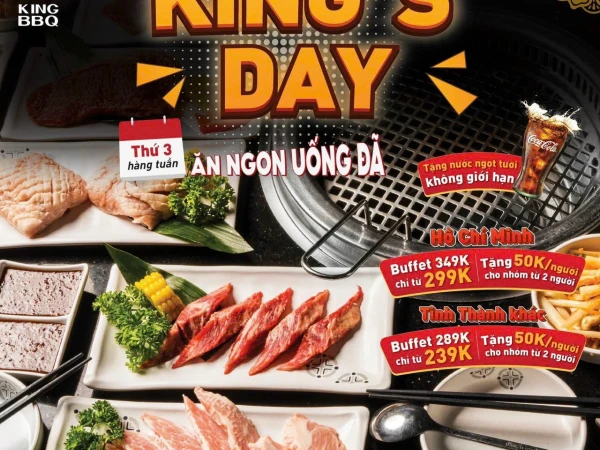 📢📢📢 Loa loa…Thứ 3 hàng tuần tại “King BBQ Buffet lầu 4 Vincom Plaza Rạch Giá”
