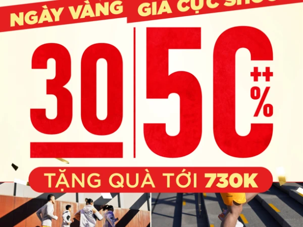 NGÀY VÀNG GIÁ SHOCK CƠN LỐC GIẢM GIÁ 30-50%++ & QUÀ TẶNG TỚI 730K Li-Ning