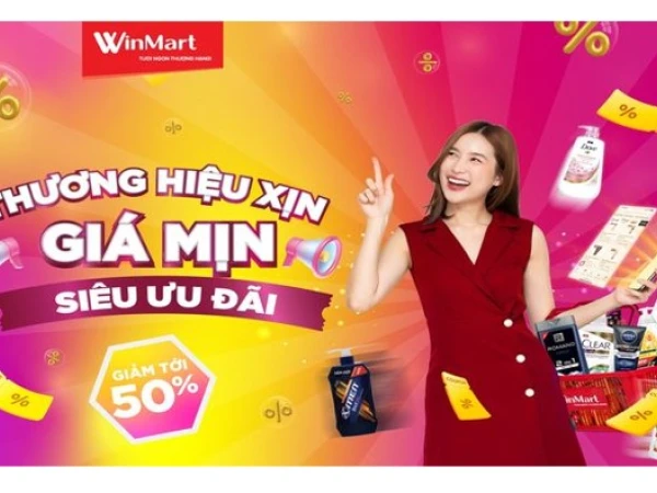 Winmart ưu đãi 50% hóa mỹ phẩm tháng 3