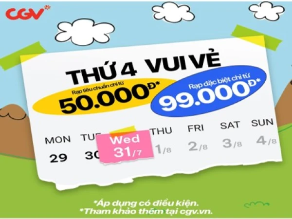 🌞 THỨ TƯ VUI VẺ - XEM PHIM CGV GIÁ HẠT DẺ !!! 🌞