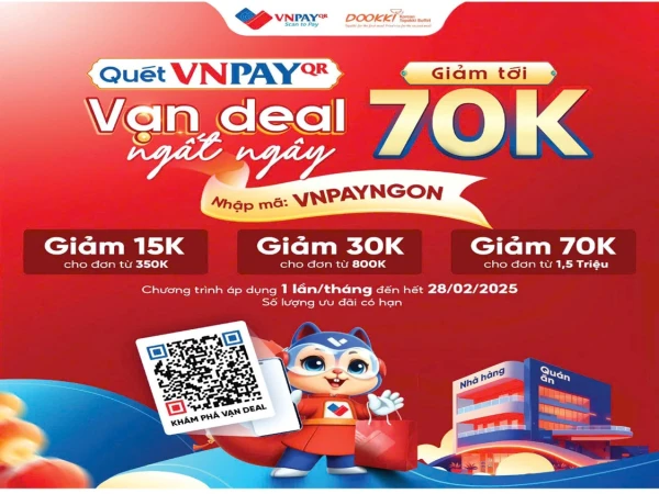 [DOOKKIxVNPAY] Khai tiệc đầu năm với DEAL HỜI ăn buffet chuẩn Hàn thả ga.✨