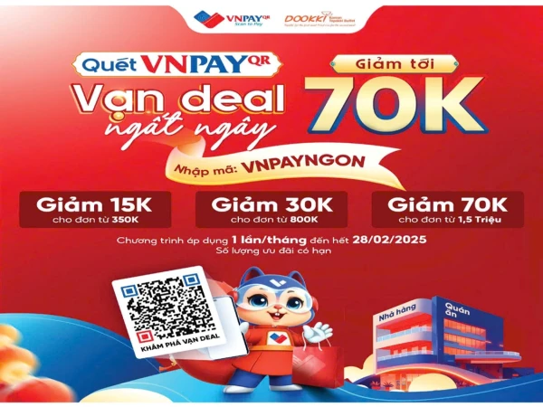 [DOOKKIxVNPAY] Khai tiệc đầu năm với DEAL HỜI ăn buffet chuẩn Hàn thả ga.✨