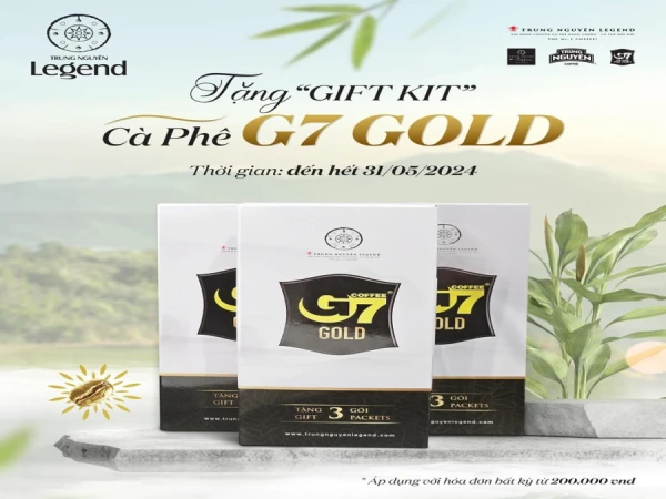 ✨ NHẬN NGAY BỘ “GIFT KIT” G7 GOLD MỚI mang tinh hoa ba nền văn minh cà phê thế giới Ottoman – Thiền – Roman hội tụ, bộ ba sản phẩm cà phê G7 Gold mới kế thừa và tiếp nối thành công của G7 trên con đường chinh phục toàn cầu