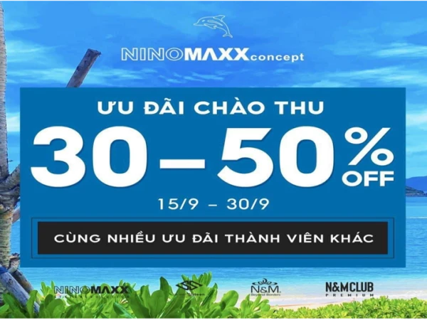 Ninomaxx Concept ưu đãi 30-50% 1 số sản phẩm