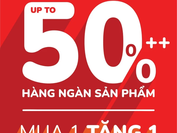 SALE KỊCH TRẦN: MUA 1 TẶNG 1, SALE ĐẾN NỬA GIÁ HÀNG NGÀN SẢN PHẨM