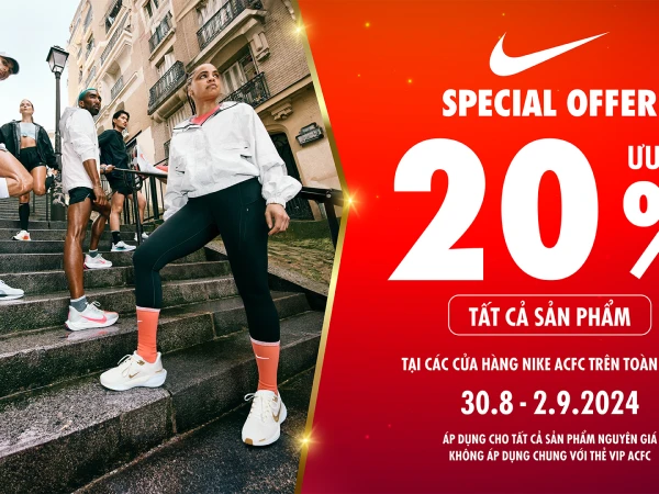 NIKE ACFC ƯU ĐÃI NGAY 20% NHÂN DỊP ĐẠI LỄ 2/9