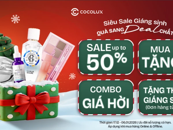 SIÊU SALE GIÁNG SINH – QUÀ SANG DEAL CHẤT TẠI COCOLUX