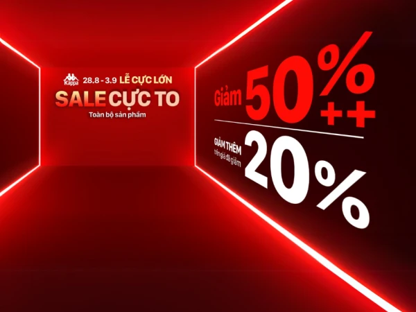 LỄ CỰC LỚN - SALE CỰC TO: GIẢM THÊM 20% TRÊN GIÁ ĐÃ GIẢM 50%++