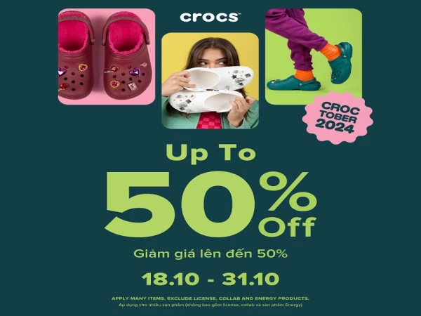 CROCS ƯU ĐÃI TẸT GA ĐẾN HẾT THÁNG 10