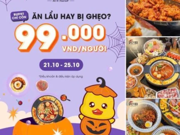 ĐÓN MÙA HALLOWEEN TẠI SPICY BOX VINCOM QUẢNG NGÃI CHỈ TỪ 99K MỘT NGƯỜI