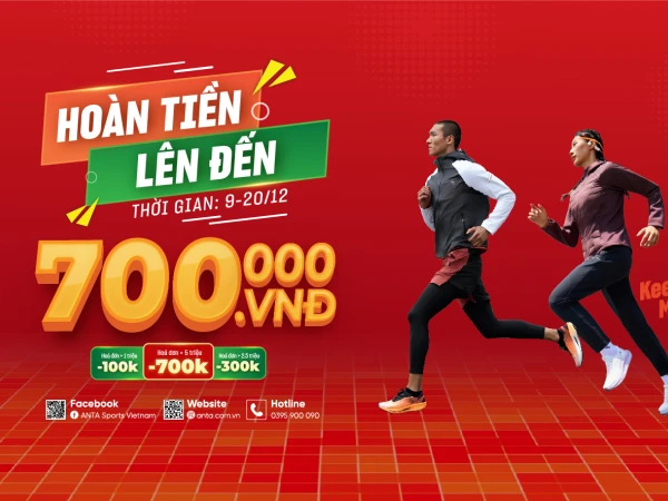 🔥ANTA ƯU ĐÃI CHẤN ĐỘNG ĐÓN THÁNG 12: GIẢM TIỀN MẶT TỚI 700K, SALE THẢ GA TỚI 50%++