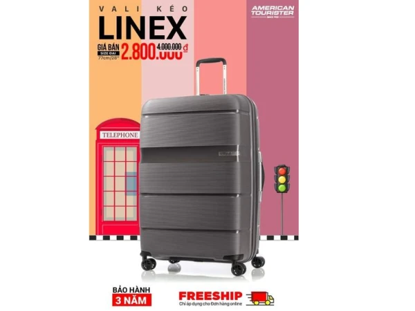 Sale 30% size ĐẠI - Vali siêu nhẹ LINEX từ thương hiệu American Tourister