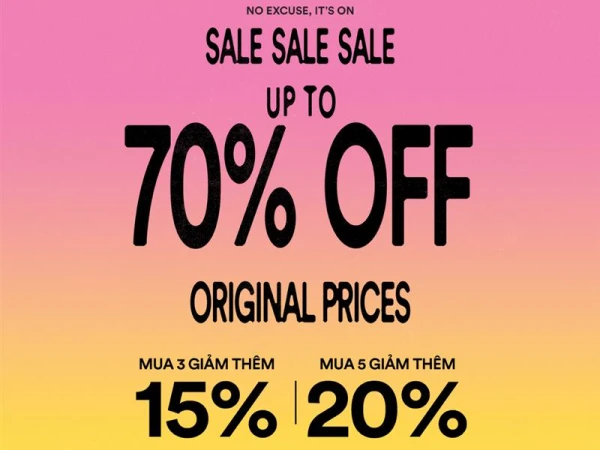 CHANCE TO GET THE DEEPEST DEALS - UP TO 70% OFF & EXTRA 20%