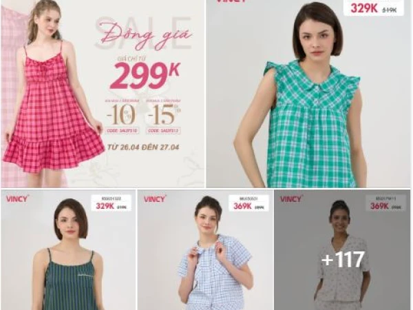SALE SẬP SÀN – GIÁ CHỈ TỪ 299K TẠI VINCY