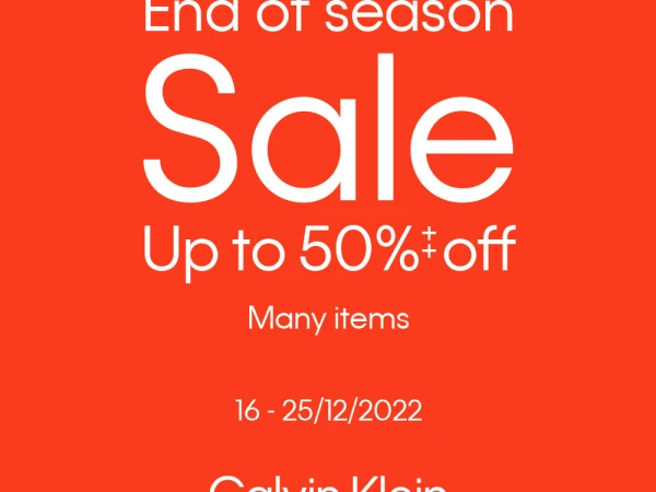 Calvin Klein - End of Season Sale Up To 50%++ OFF