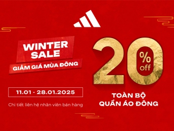 Adidas giảm ngay 20% toàn bộ quần áo thu đông