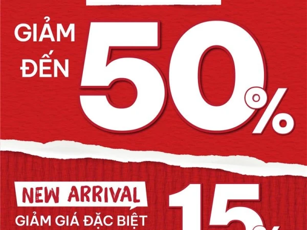 Erke giảm giá từ 15% đến 50% các sản phẩm thời trang thể thao