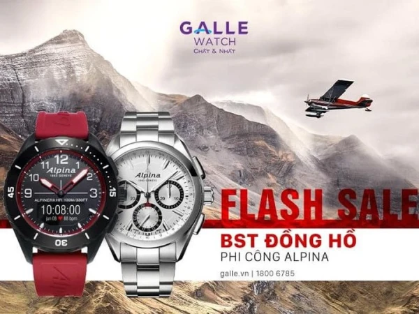 Siêu flash sale 50% tại Galle Watch- Giảm nửa giá BST đồng hồ phi công Alpina