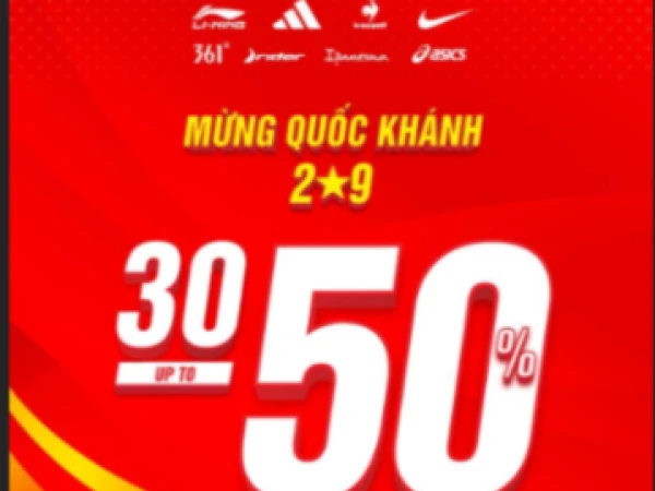 MỪNG ĐẠI LỄ 2/9 MAXXSPORT GIẢM ĐỒNG LOẠT TỚI 50% tại tất cả các cửa hàng