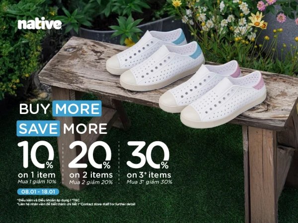 NATIVE SHOES - MUA CÀNG NHIỀU GIẢM CÀNG SÂU 