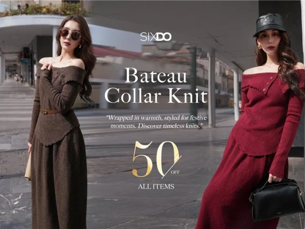 Bateau collar knit | off 50% all items