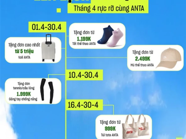 MỪNG ĐẠI LỄ- LÊN LỊCH SĂN QUÀ THÁNG 4 CÙNG ANTA