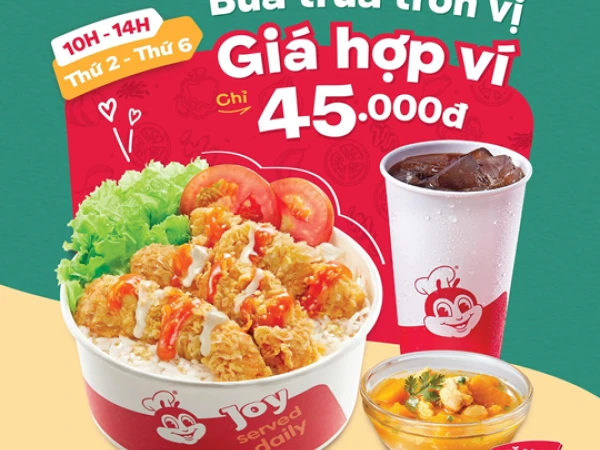 Trưa nay chưa biết ăn gì thì order liền Combo Cơm Gà Mắm Tỏi tại Jollibee thôii 😋