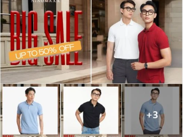 𝐁𝐈𝐆 𝐒𝐀𝐋𝐄 – BÙNG NỔ! ƯU ĐÃI LÊN ĐẾN 𝟓𝟎% CÁC MẪU POLO CỰC STYLE
