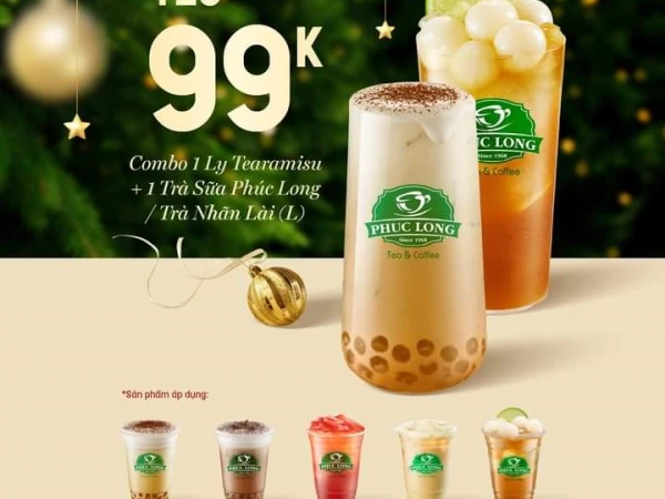 PHÚC LONG_COMBO MÙA LỄ HỘI, ƯU ĐÃI CHỈ 99.000đ