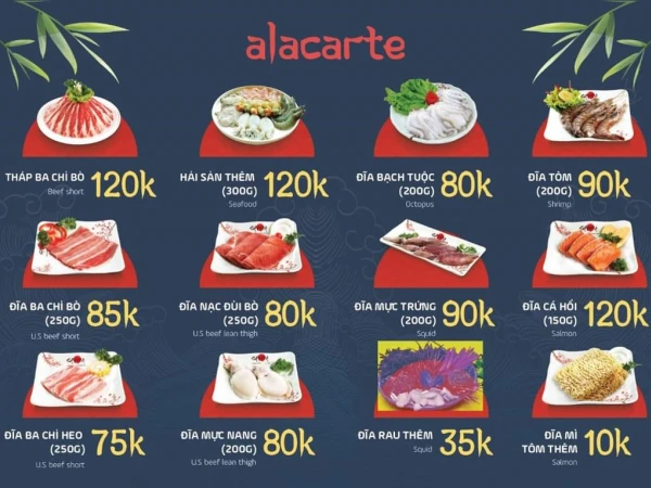 SAYAKA mới ra mắt menu Alacarte