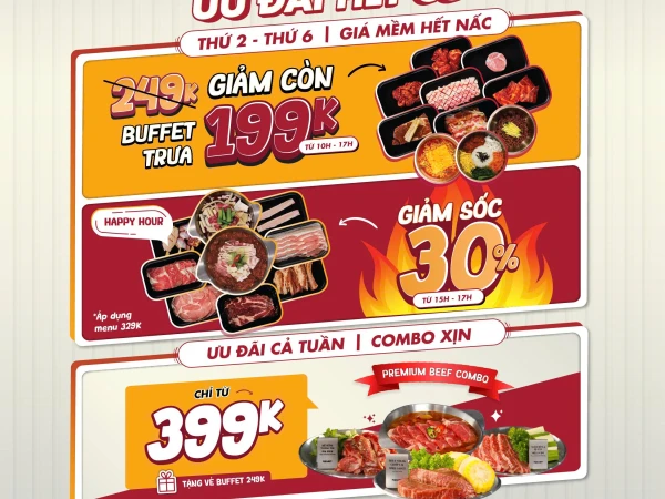 🎉 TIỆC TÙNG RỰC RỠ - ƯU ĐÃI HẾT CỠ TẠI MEAT & MEET