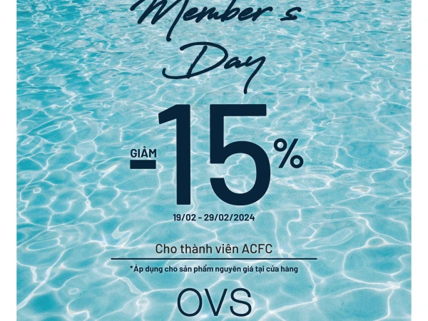 SPECIAL OFFER FOR OVS'S MEMBERS